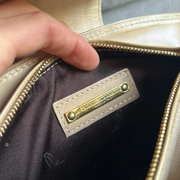 Giuseppe’s Zotti vintage beige green jeweled suede clutch - Picture 6 of 11